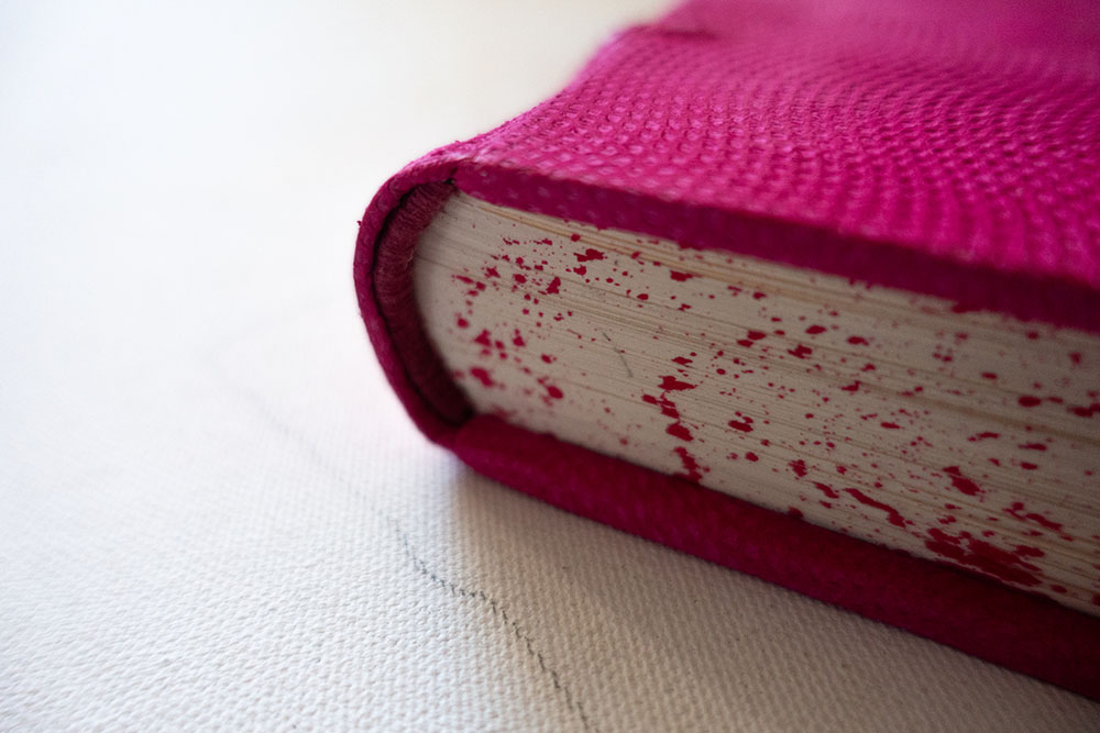 handmade pink book